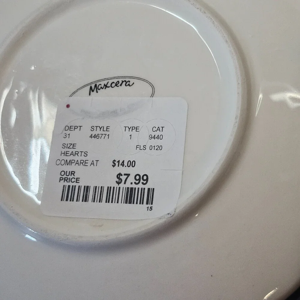 Set of 10 Maxera Hearts Snack Appetizer Serving Set Plates Mugs